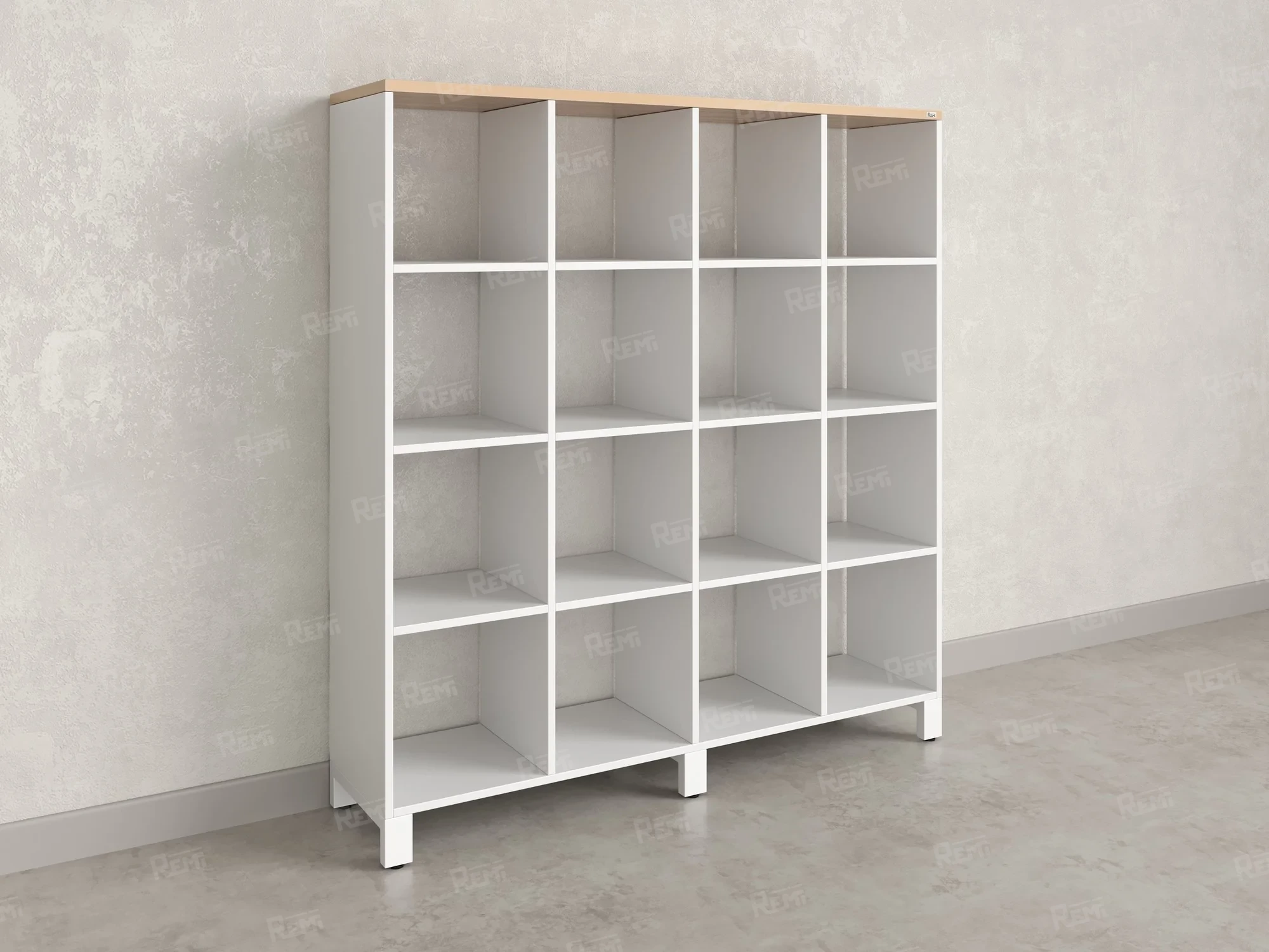 Стеллаж, 16 ячеек 1500х370х1620 RM140-15x37 Вяз Швейцарский светлый/Белый