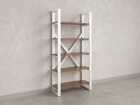 Стеллаж, 5 уровней 900x370x1920 RM131-90x37 Дуб Юстус/Белый