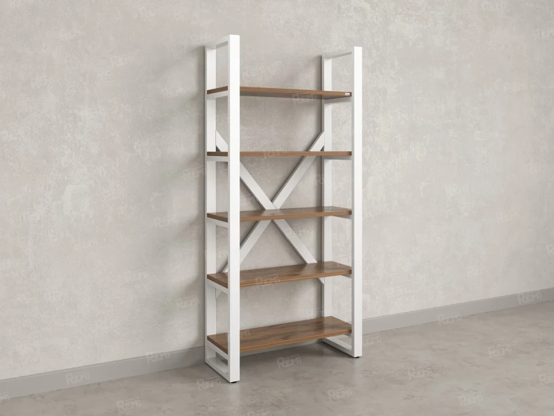 Стеллаж, 5 уровней 900x370x1920 RM131-90x37 Дуб Юстус/Белый