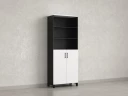 Шкаф комбинированный, 6 уровней 900x420x2200 RM154-90x41 Белый/Черный