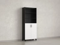 Шкаф комбинированный, 6 уровней 900x420x2200 RM154-90x41 Белый/Черный