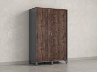 Шкаф-купе, штанга, 1 полка 1200x600x1900 RM163-90x60 Дуб Апрельский шоколад/Серый