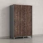 Шкаф-купе, штанга, 1 полка 1200x600x1900 RM163-90x60 Дуб Апрельский шоколад/Серый