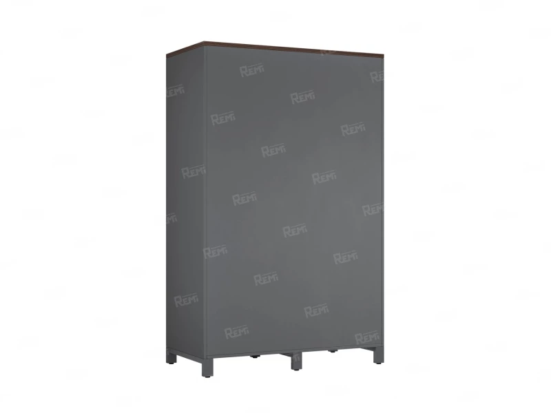 Шкаф-купе, штанга, 1 полка 1200x600x1900 RM163-90x60 Дуб Апрельский шоколад/Серый