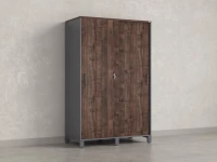 Шкаф-купе, штанга, 1 полка 1200x600x1900 RM163-90x60 Дуб Апрельский шоколад/Серый