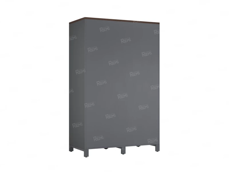 Шкаф-купе, штанга, 1 полка 1200x600x1900 RM163-90x60 Дуб Апрельский шоколад/Серый