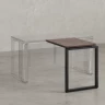 Брифинг прямой, с парящей столешнецей, на О-образном каркасе 1500x600x750 RM072-15x6 Дуб Апрельский шоколад/Черный