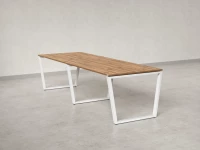 Cтол для переговоров, на V-обазном каркасе 2200x1400x750 RM082-220x140 Юстус/Белый