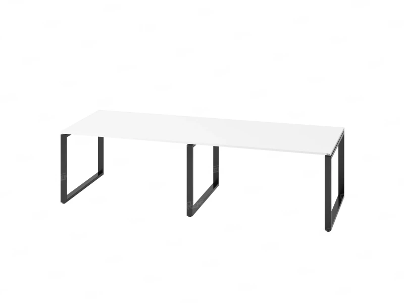 Cтол для переговоров, на О-обазном каркасе 2200x1250x750 RM081-220x125 Белый/Черный