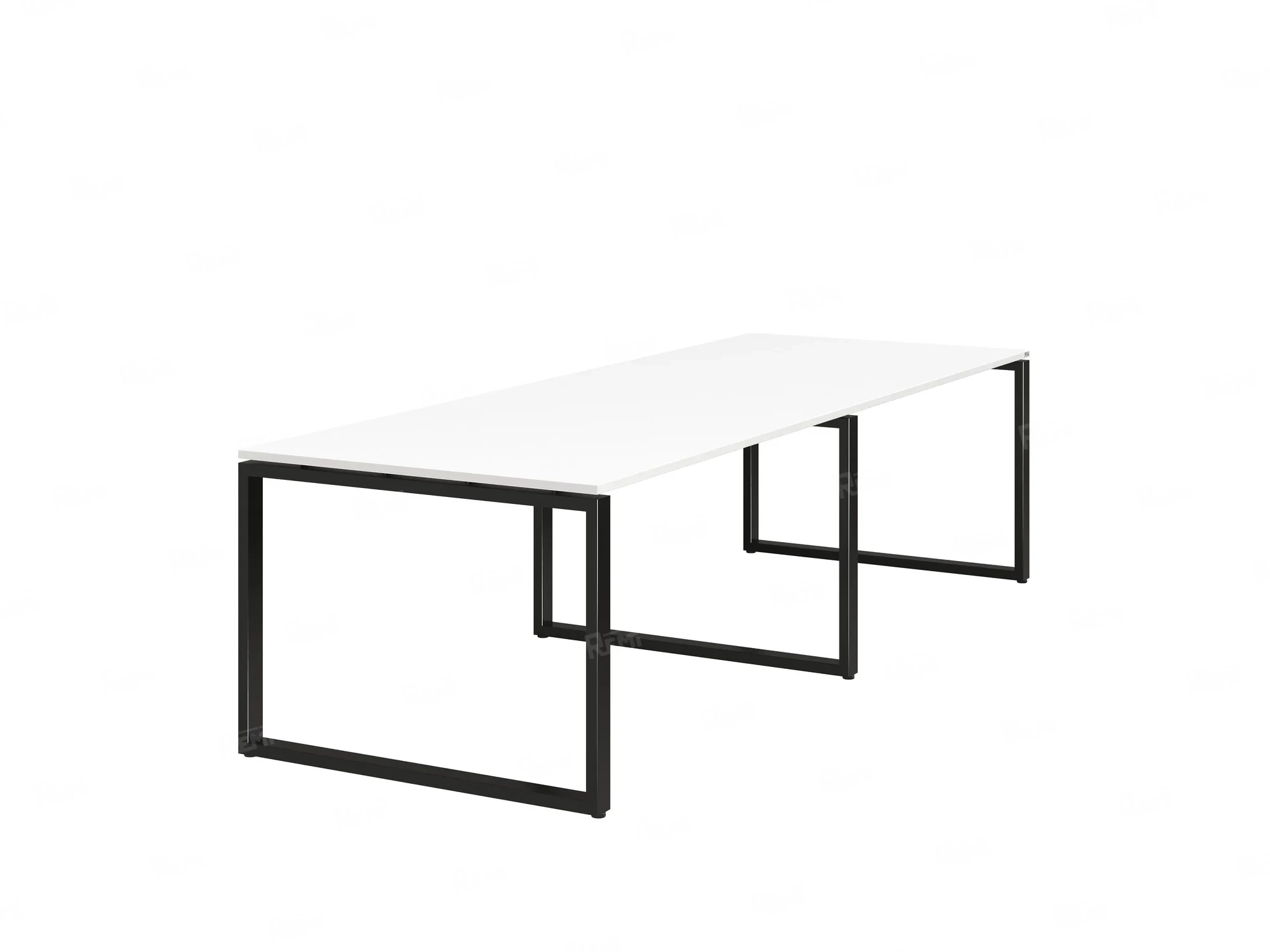 Cтол для переговоров, на О-обазном каркасе 2200x1250x750 RM081-220x125 Белый/Черный