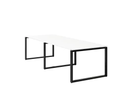 Cтол для переговоров, на О-обазном каркасе 2500x1200x750 RM081-250x120 Белый/Черный