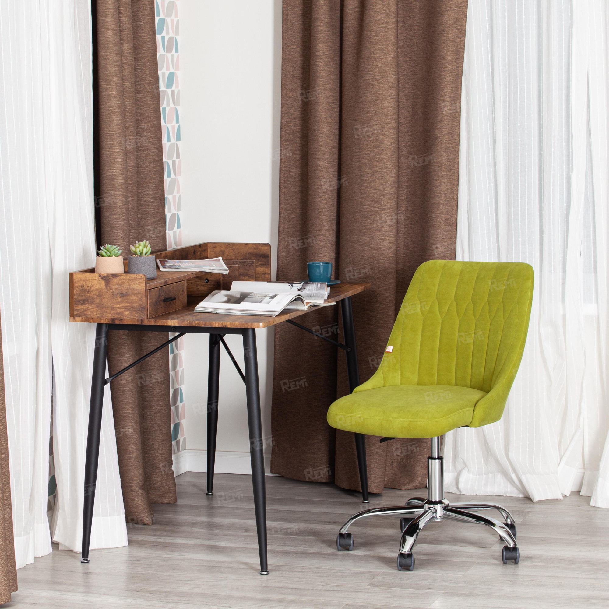 Кресло SWAN Олива/Олива, Флок (арт. 15331)