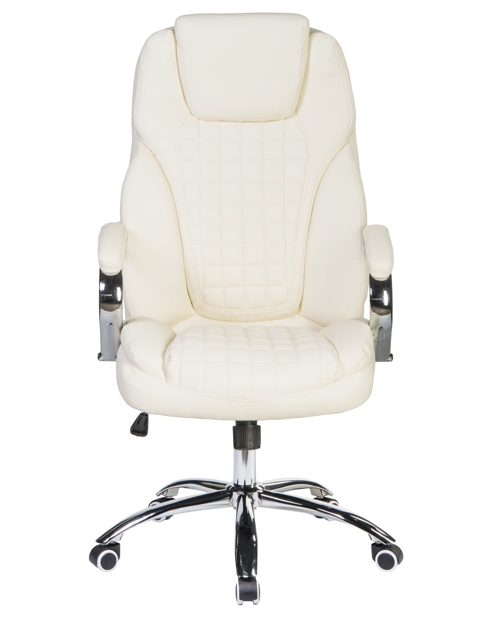 CHESTER, Кресло для руководителя, цвет сиденья кремовый, цвет основания хромированная сталь (арт. LMR-114B)
