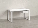 Стол прямой с подвесной тумбой, О-опора 1800x600x750 RM036-18x6 Белый/Белый