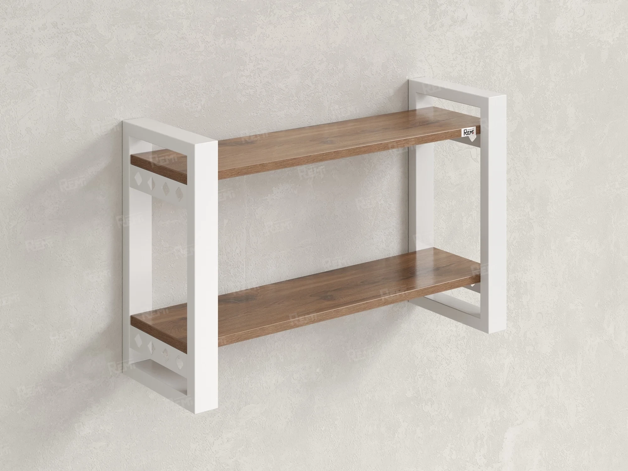 Полка настенная 900x200x500 RM194-90x20 Дуб Юстус/Белый