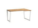 Стол угловой, U-опора, правый 1400x800/1000x750, RM050-14x8-10 Дуб Юстус/Белый