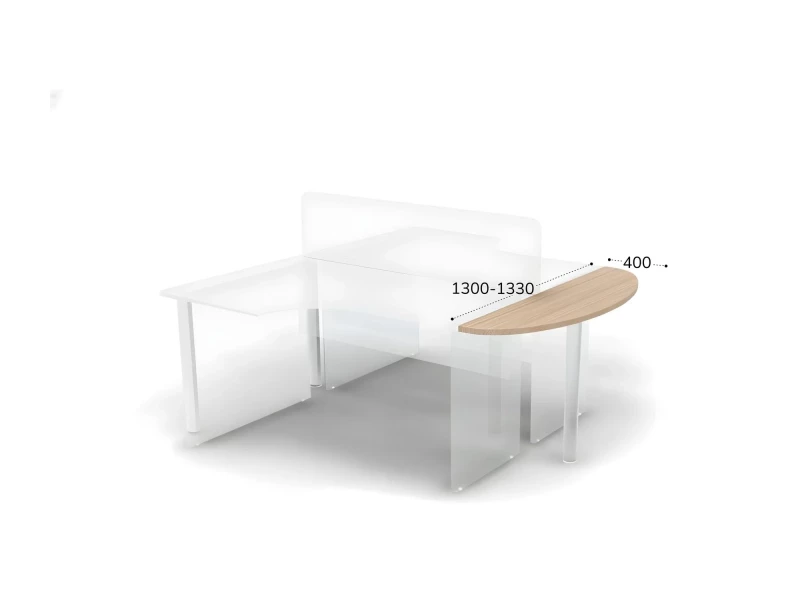 BRL RB027-133х40 Приставной элемент для 2 столов (без опоры) 1330х400х28 Дрифтвуд