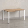 Стол угловой, П-опора, левый 1600x800/1000x750, RM053-16x8-10 Дуб Юстус/Белый