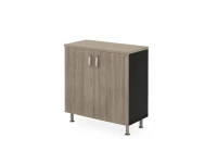 BRL RB046-90х43 Шкаф закрытый 2 уровня 900х430х930 Шорвуд/Черный