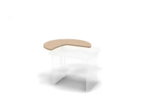 BRL RB024-109х107L Приставной элемент для стола 85 см (без опоры) ЛЕВЫЙ 1090х1070х28 Акация