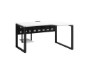 Стол угловой, экран металл, О-опора, правый 1600x600/900x750, RM057-16x6-9 Белый/Черный