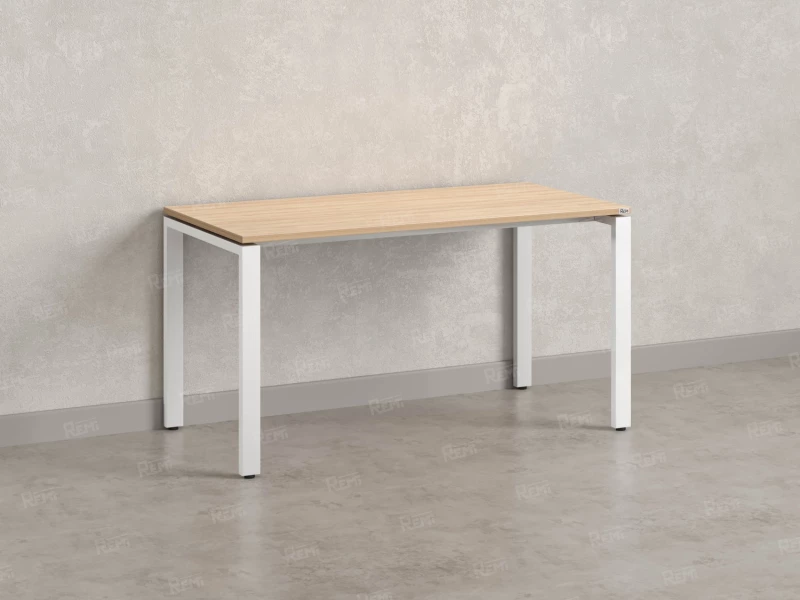 Стол прямой на П-образных опорах 1200x700x750 RM001-12x7 Вяз Швейцарский светлый/Белый