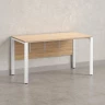Стол прямой на П-образных опорах, экран ЛДСП 1200x600x750 RM005-12x6 Вяз Швейцарский светлый/Белый