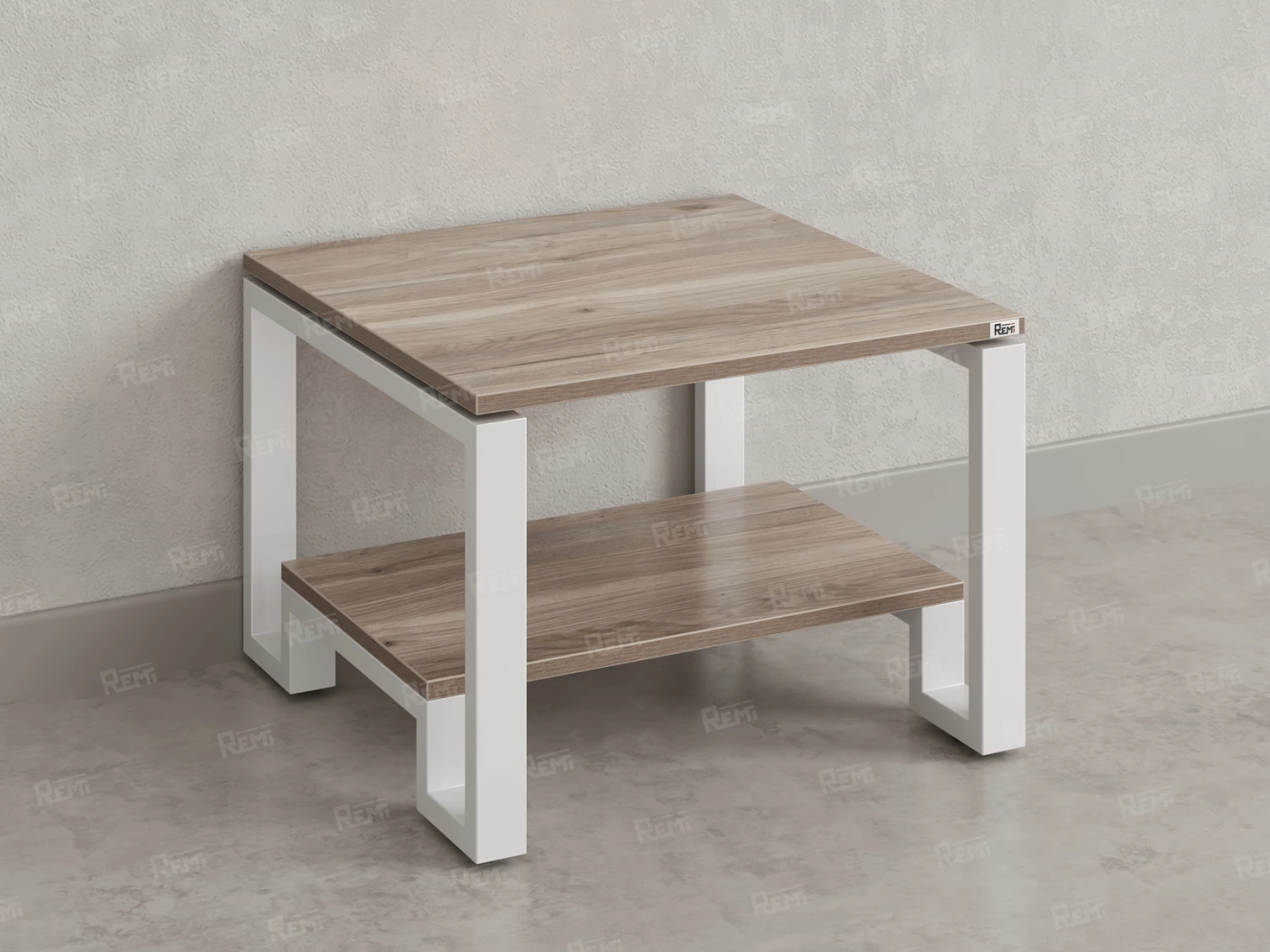 Журнальный стол с полкой 1000x700x550 RM181-10x7 Дуб Маувелла/Белый