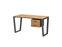 Стол прямой с подвесной тумбой 2 ящика, U-опора 2000x800x750 RM035-20x8 Дуб Юстус/Серый