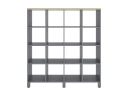 Стеллаж, 16 ячеек 1500х370х1620 RM140-15x37 Вяз Швейцарский светлый/Серый