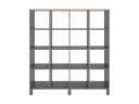 Стеллаж, 16 ячеек 1500х370х1620 RM140-15x37 Вяз Швейцарский светлый/Серый