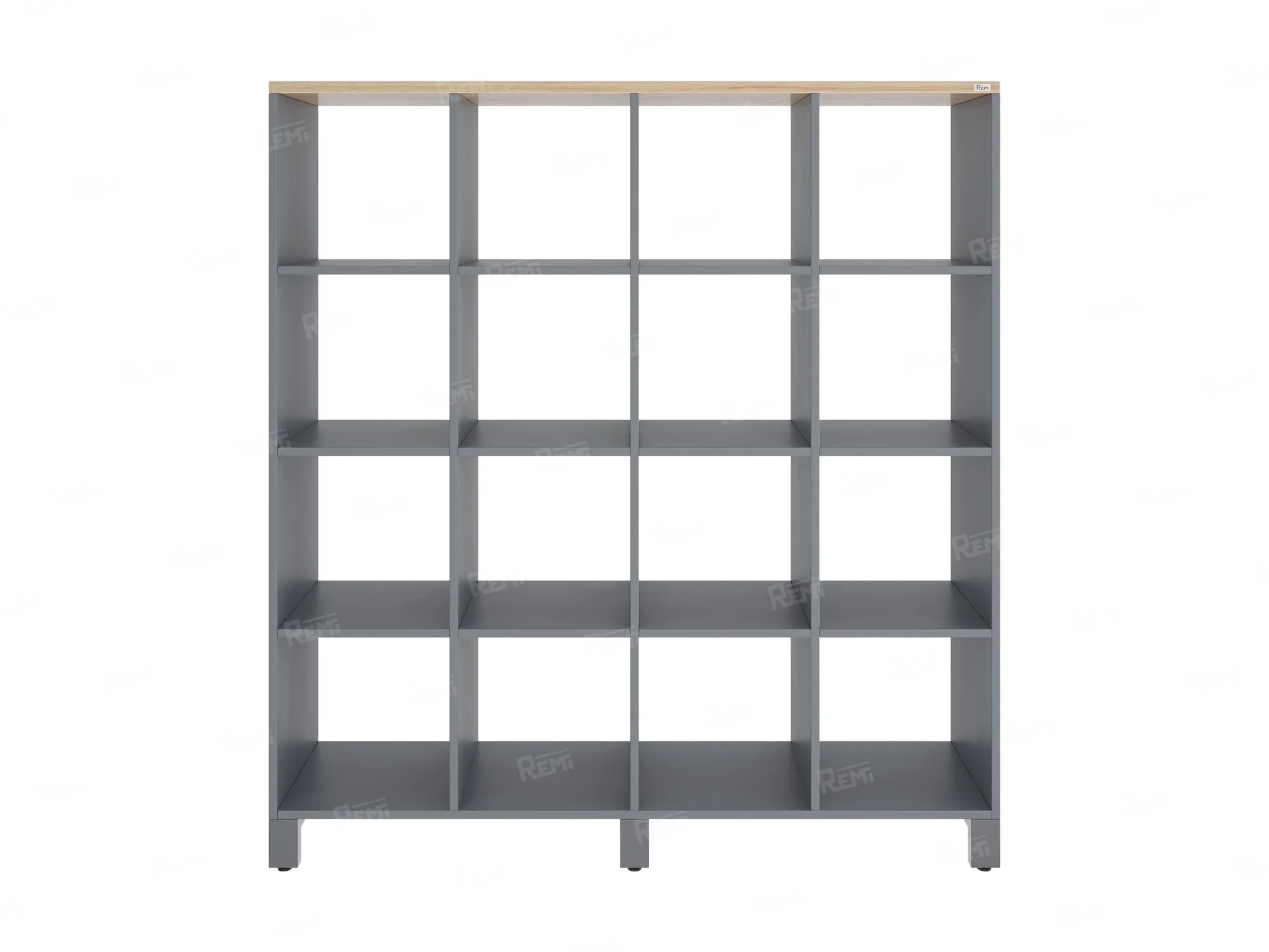 Стеллаж, 16 ячеек 1500х370х1620 RM140-15x37 Вяз Швейцарский светлый/Серый