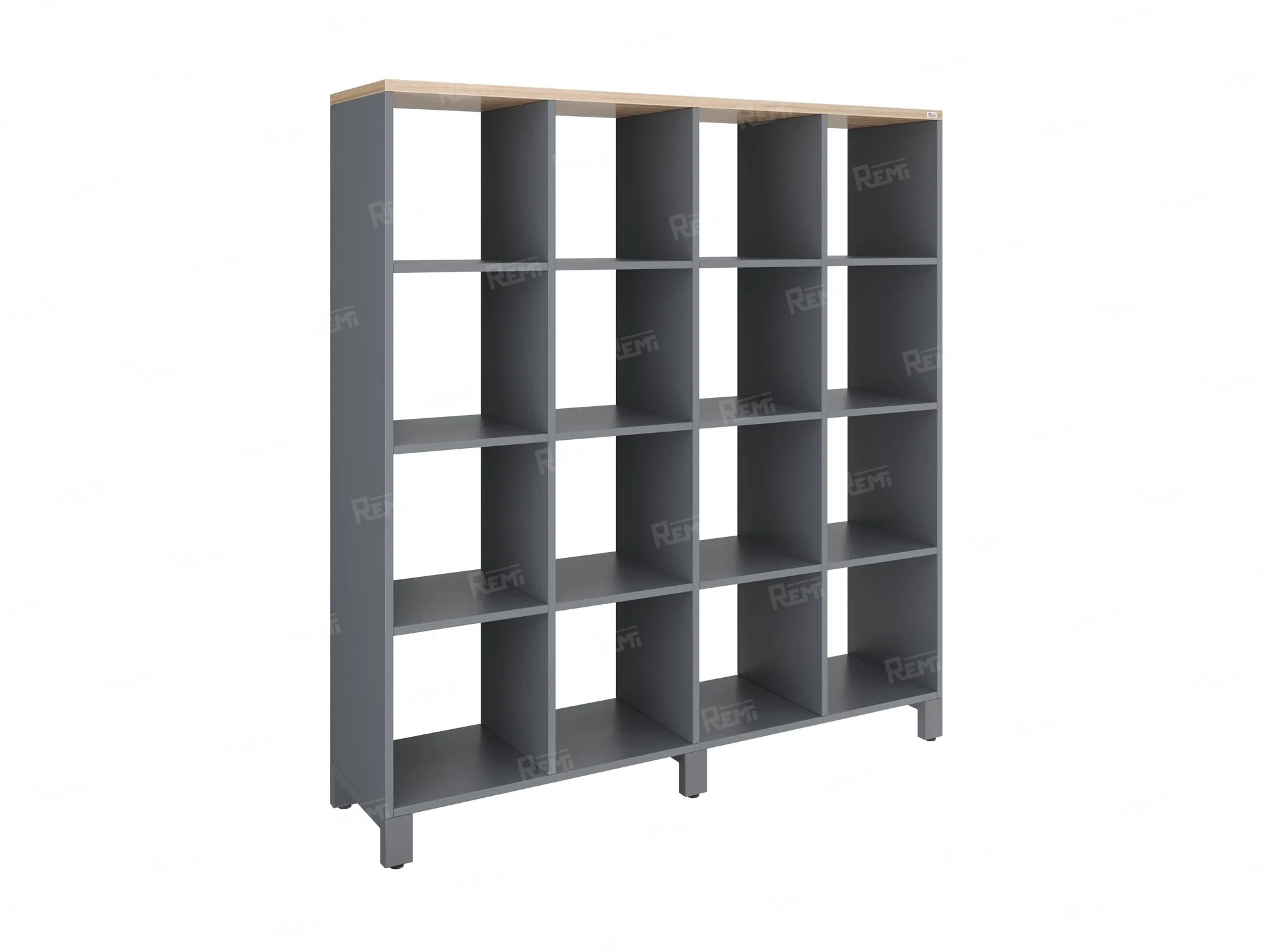 Стеллаж, 16 ячеек 1500х370х1620 RM140-15x37 Вяз Швейцарский светлый/Серый