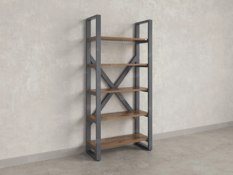 Стеллаж, 5 уровней 900x370x1920 RM131-90x37 Дуб Юстус/Серый