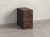 Тумба приставная, 4 ящика 400x800x750 RM121-40x80 Дуб Апрельский шоколад/Черный