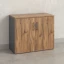 Шкаф низкий распашной, регулируемые опоры, 2 уровня 900x420x750 RM148-90x42 Дуб Юстус/Серый