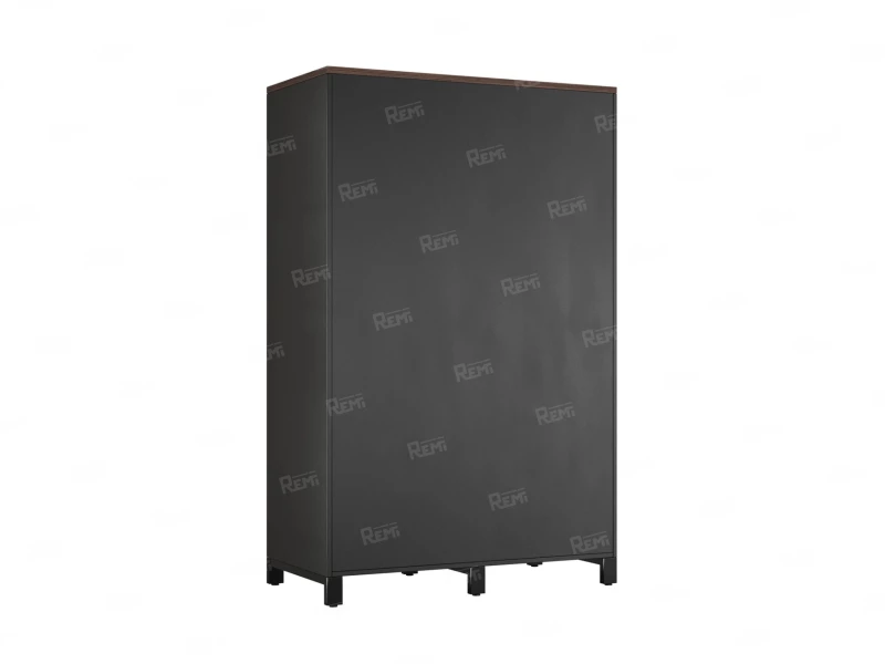 Шкаф-купе, штанга, 1 полка 1200x600x1900 RM163-90x60 Дуб Апрельский шоколад/Черный