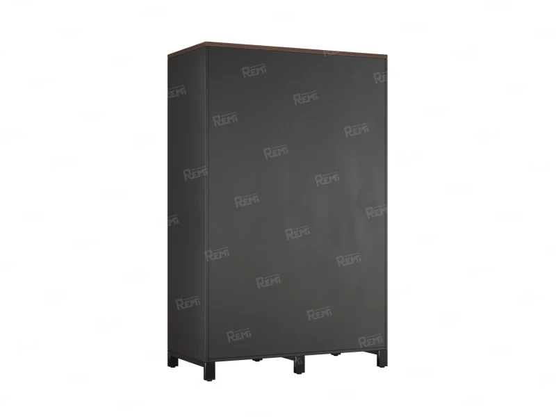 Шкаф-купе, штанга, 1 полка 1200x600x1900 RM163-90x60 Дуб Апрельский шоколад/Черный