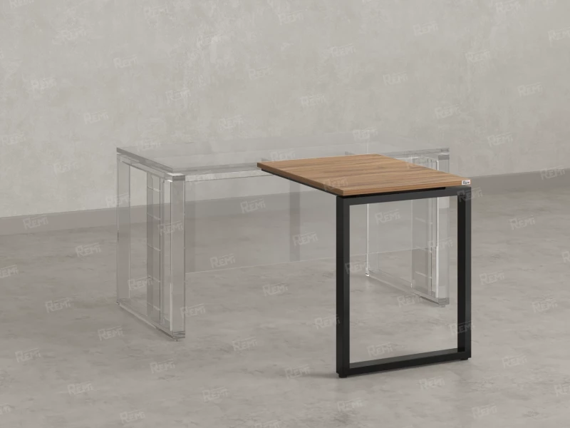 Брифинг прямой, с парящей столешнецей, на О-образном каркасе 1700x700x750 RM072-17x7 Юстус/Черный