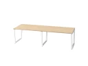 Cтол для переговоров, на V-обазном каркасе 2100x1450x750 RM082-210x145 Вяз Швейцарский светлый/Белый