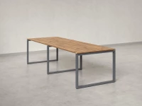 Cтол для переговоров, на О-обазном каркасе 2300x1200x750 RM081-230x120 Дуб Юстус/Серый