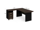 BRL RB005-220х160L Угловое рабочее место левое 2200х1600х740 Венге/Черный