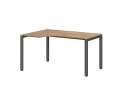 Стол угловой, П-опора, левый 1600x800/1000x750, RM053-16x8-10 Дуб Юстус/Серый