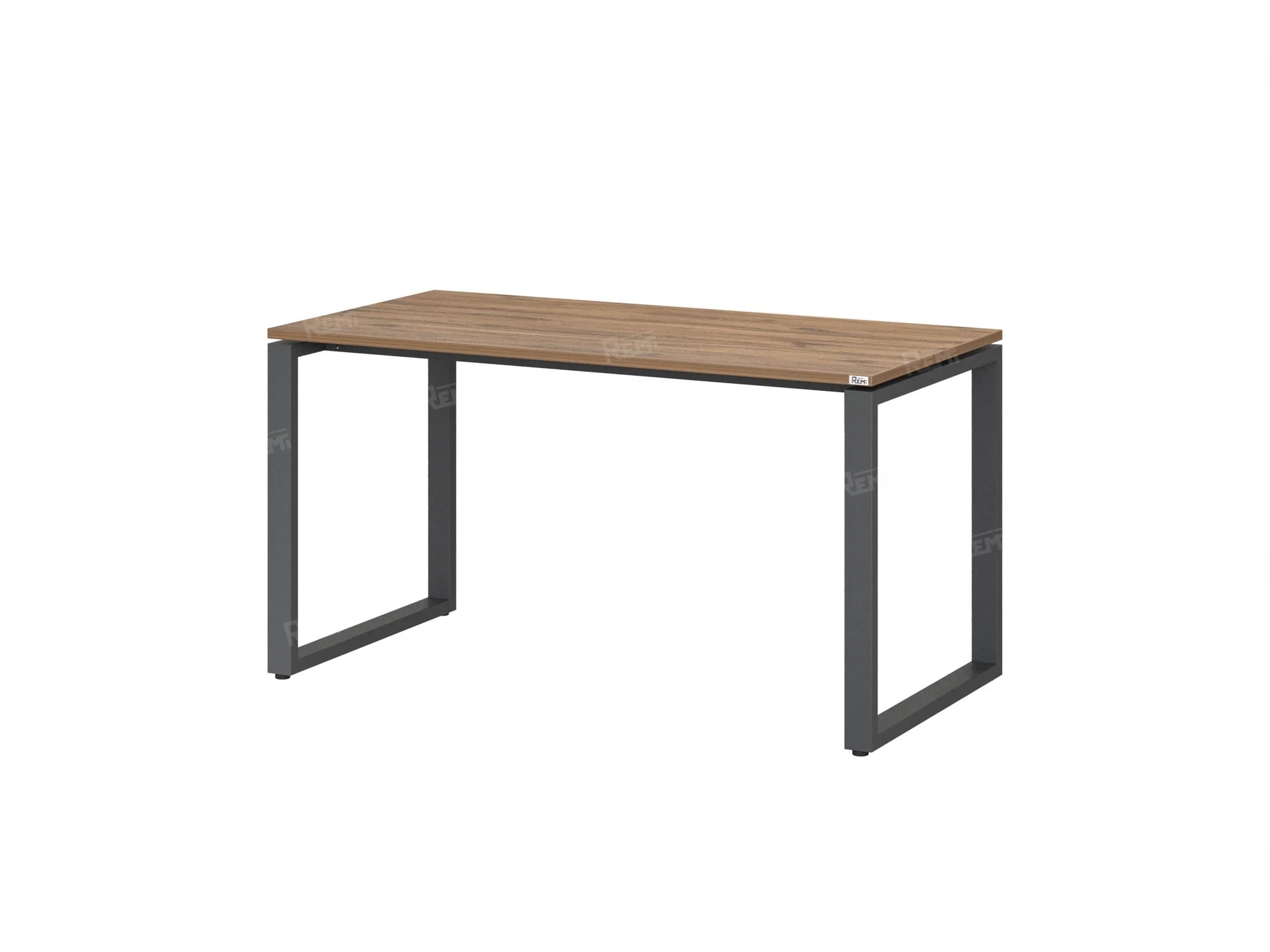 Стол прямой на O-образных опорах 1800x800x750 RM002-18x8 Дуб Юстус/Серый