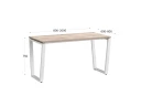 Стол прямой на U-образных опорах 1000x600x750 RM003-10x6 Дуб Маувелла/Белый