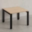 Журнальный стол с полкой 800x700x550 RM183-8x7 Вяз Швейцарский светлый/Черный