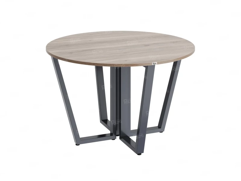 Круглый стол на U-образных опорах 1200x1200x750 RM188-12x12 Дуб Маувелла/Серый