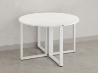 Круглый стол на О-образных опорах 1800x1800x750 RM187-18x18 Белый/Белый