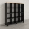 Стеллаж, 16 ячеек 1500х370х1620 RM140-15x37 Вяз Швейцарский светлый/Черный