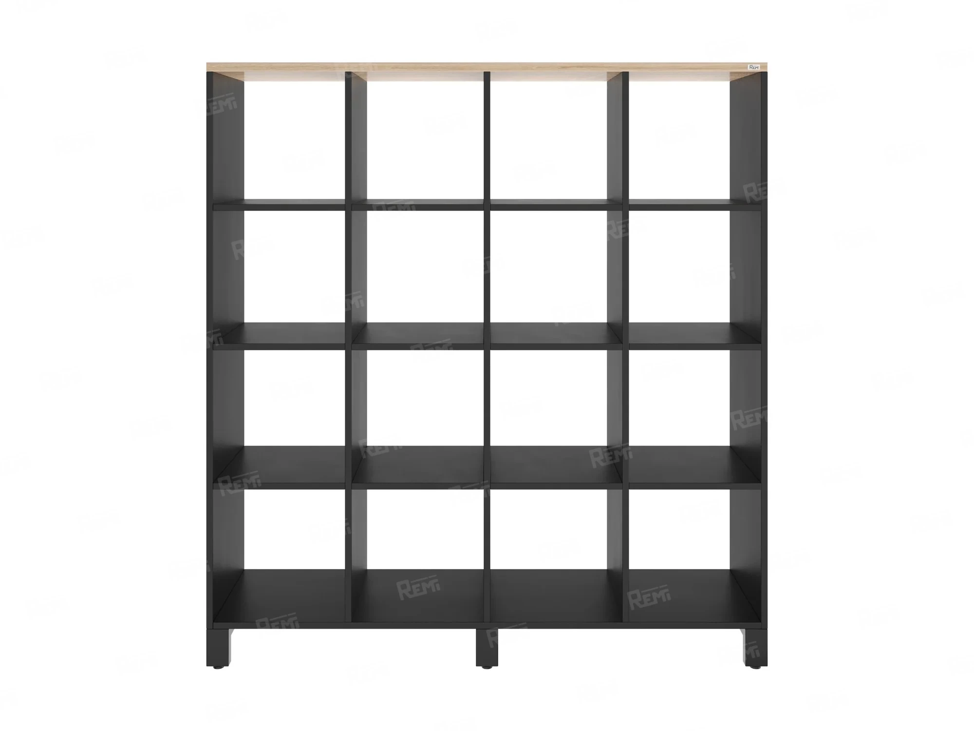 Стеллаж, 16 ячеек 1500х370х1620 RM140-15x37 Вяз Швейцарский светлый/Черный